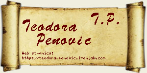 Teodora Penović vizit kartica